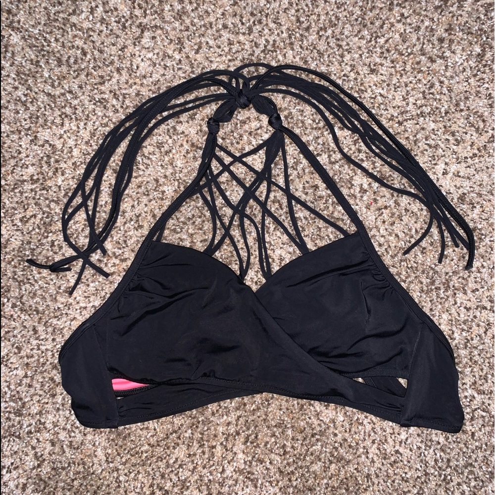 Black bathing suit top